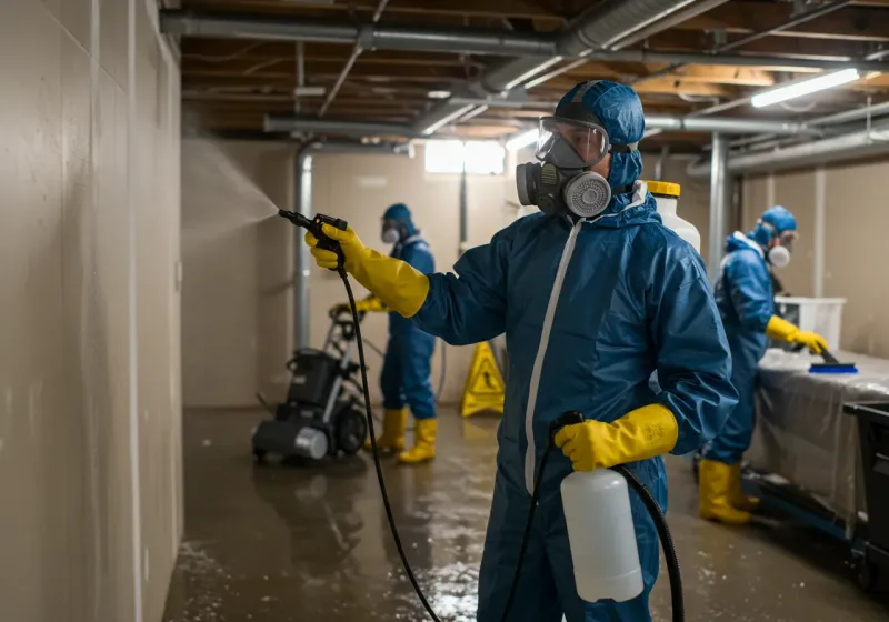 Basement Sanitization and Antimicrobial Treatment process in Thurmond, NC